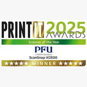 ScanSnap iX2500 Wins Scanner of the Year at the 2025 Print.IT Awards